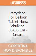 Partydeco: Foil Balloon Tablet Hurra Schulkind - 35X35 Cm - Cream giochi