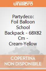 Partydeco: Foil Balloon School Backpack - 68X82 Cm - Cream-Yellow giochi