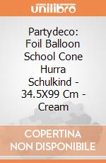 Partydeco: Foil Balloon School Cone Hurra Schulkind - 34.5X99 Cm - Cream giochi
