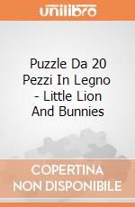 Puzzle Da 20 Pezzi In Legno - Little Lion And Bunnies giochi