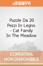 Puzzle Da 20 Pezzi In Legno - Cat Family In The Meadow giochi