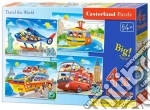 Castorland: 4 Puzzle In 1 - Travel The World (8+12+15+20 Pcs) giochi
