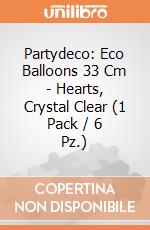Partydeco: Eco Balloons 33 Cm - Hearts, Crystal Clear (1 Pack / 6 Pz.) giochi