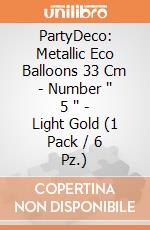 Metallic Eco Balloons 33 Cm - Number '' 5 '' - Light Gold (1 Pack / 6 Pz.) giochi