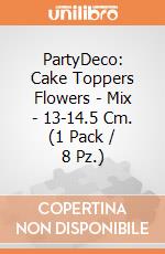 PartyDeco: Cake Toppers Flowers - Mix - 13-14.5 Cm. (1 Pack / 8 Pz.) giochi