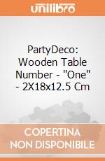 Wooden Table Number, ''One'', 2X18x12.5 Cm giochi