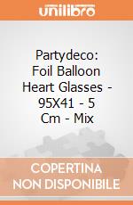 Partydeco: Foil Balloon Heart Glasses - 95X41 - 5 Cm - Mix giochi