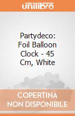 Partydeco: Foil Balloon Clock - 45 Cm, White giochi