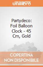 Partydeco: Foil Balloon Clock - 45 Cm, Gold giochi