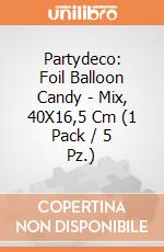 Partydeco: Foil Balloon Candy - Mix, 40X16,5 Cm (1 Pack / 5 Pz.) giochi