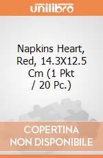 Napkins Heart, Red, 14.3X12.5 Cm (1 Pkt / 20 Pc.) giochi