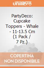 PartyDeco: Cupcake Toppers - Whale - 11-13.5 Cm (1 Pack / 7 Pz.) giochi