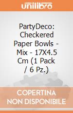 PartyDeco: Checkered Paper Bowls - Mix - 17X4.5 Cm (1 Pack / 6 Pz.) giochi