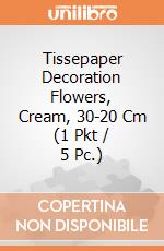 Tissepaper Decoration Flowers, Cream, 30-20 Cm (1 Pkt / 5 Pc.) giochi