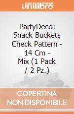 PartyDeco: Snack Buckets Check Pattern - 14 Cm - Mix (1 Pack / 2 Pz.) giochi