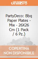 PartyDeco: Bbq Paper Plates - Mix - 26X26 Cm (1 Pack / 6 Pz.) giochi