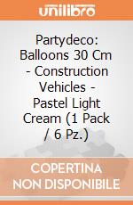 Partydeco: Balloons 30 Cm - Construction Vehicles - Pastel Light Cream (1 Pack / 6 Pz.) giochi