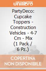PartyDeco: Cupcake Toppers - Construction Vehicles - 4-7 Cm - Mix (1 Pack / 6 Pz.) giochi
