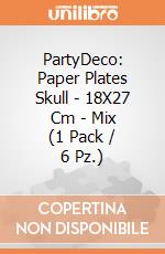PartyDeco: Paper Plates Skull - 18X27 Cm - Mix (1 Pack / 6 Pz.) giochi