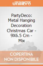 PartyDeco: Metal Hanging Decoration Christmas Car - 9X6.5 Cm - Mix giochi