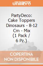 PartyDeco: Cake Toppers Dinosaurs - 8-12 Cm - Mix (1 Pack / 6 Pz.) giochi