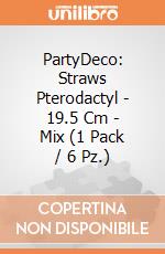 PartyDeco: Straws Pterodactyl - 19.5 Cm - Mix (1 Pack / 6 Pz.) giochi