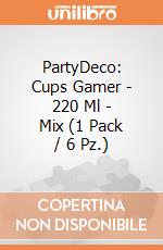 PartyDeco: Cups Gamer - 220 Ml - Mix (1 Pack / 6 Pz.) giochi
