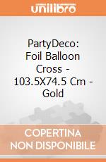 Partydeco: Foil Balloon Cross - 103.5X74.5 Cm, Gold giochi