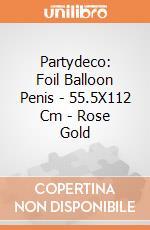 Partydeco: Foil Balloon Penis - 55.5X112 Cm - Rose Gold giochi