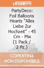 Foil Balloons Hearts ''Alles Liebe Zur Hochzeit'' - 45 Cm - Mix (1 Pack / 2 Pz.) giochi