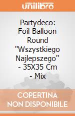 Partydeco: Foil Balloon Round ''Wszystkiego Najlepszego'' - 35X35 Cm - Mix giochi