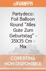 Partydeco: Foil Balloon Round ''Alles Gute Zum Geburtstag'' - 35X35 Cm - Mix giochi