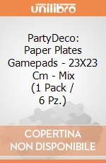 PartyDeco: Paper Plates Gamepads - 23X23 Cm - Mix (1 Pack / 6 Pz.) giochi