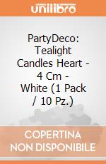 Tealight Candles Heart, 4 Cm, White (1 Pkt / 10 Pc.) giochi