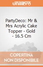 PartyDeco: Mr & Mrs Acrylic Cake Topper - Gold - 16.5 Cm giochi