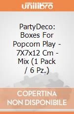 PartyDeco: Boxes For Popcorn Play - 7X7x12 Cm - Mix (1 Pack / 6 Pz.) giochi