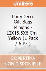 PartyDeco: Gift Bags Minions - 12X15.5X6 Cm - Yellow (1 Pack / 6 Pz.) giochi