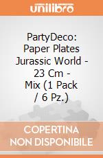 PartyDeco: Paper Plates Jurassic World - 23 Cm - Mix (1 Pack / 6 Pz.) giochi