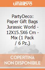 PartyDeco: Paper Gift Bags Jurassic World - 12X15.5X6 Cm - Mix (1 Pack / 6 Pz.) giochi