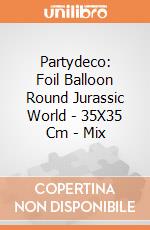 Partydeco: Foil Balloon Round Jurassic World - 35X35 Cm - Mix giochi