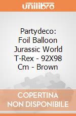 Partydeco: Foil Balloon Jurassic World T-Rex - 92X98 Cm - Brown giochi
