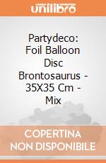 Partydeco: Foil Balloon Disc Brontosaurus - 35X35 Cm - Mix giochi