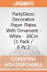 PartyDeco: Decorative Paper Plates With Ornament - White - 26Cm (1 Pack / 6 Pz.) giochi