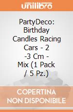 PartyDeco: Birthday Candles Racing Cars - 2 -3 Cm - Mix (1 Pack / 5 Pz.) giochi