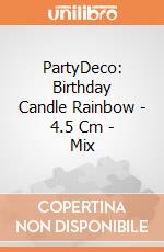 PartyDeco: Birthday Candle Rainbow - 4.5 Cm - Mix giochi