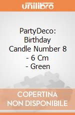 PartyDeco: Birthday Candle Number 8 - 6 Cm - Green giochi