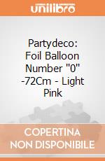 Partydeco: Foil Balloon Number ''0'' -72Cm - Light Pink giochi