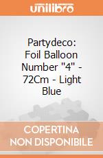 Partydeco: Foil Balloon Number ''4'' - 72Cm - Light Blue giochi