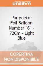 Partydeco: Foil Balloon Number ''6'' - 72Cm - Light Blue giochi