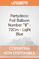 Partydeco: Foil Balloon Number ''8'' - 72Cm - Light Blue giochi